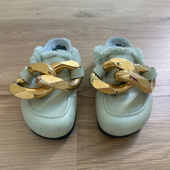 JW Anderson fur lined leather chain mules - Picture 2 of 10